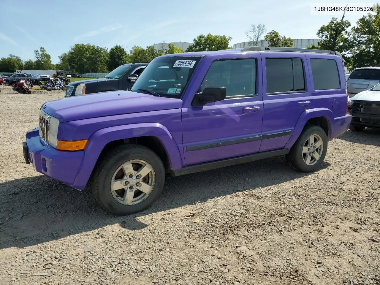 2008 Jeep Commander Sport VIN: 1J8HG48K78C105326 Lot: 70589264