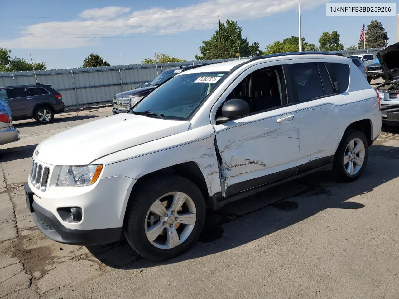 2011 Jeep Compass Sport VIN: 1J4NF1FB3BD259266 Lot: 71283764