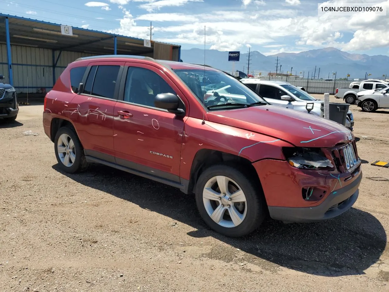 2013 Jeep Compass Latitude VIN: 1C4NJCEBXDD109076 Lot: 66572694