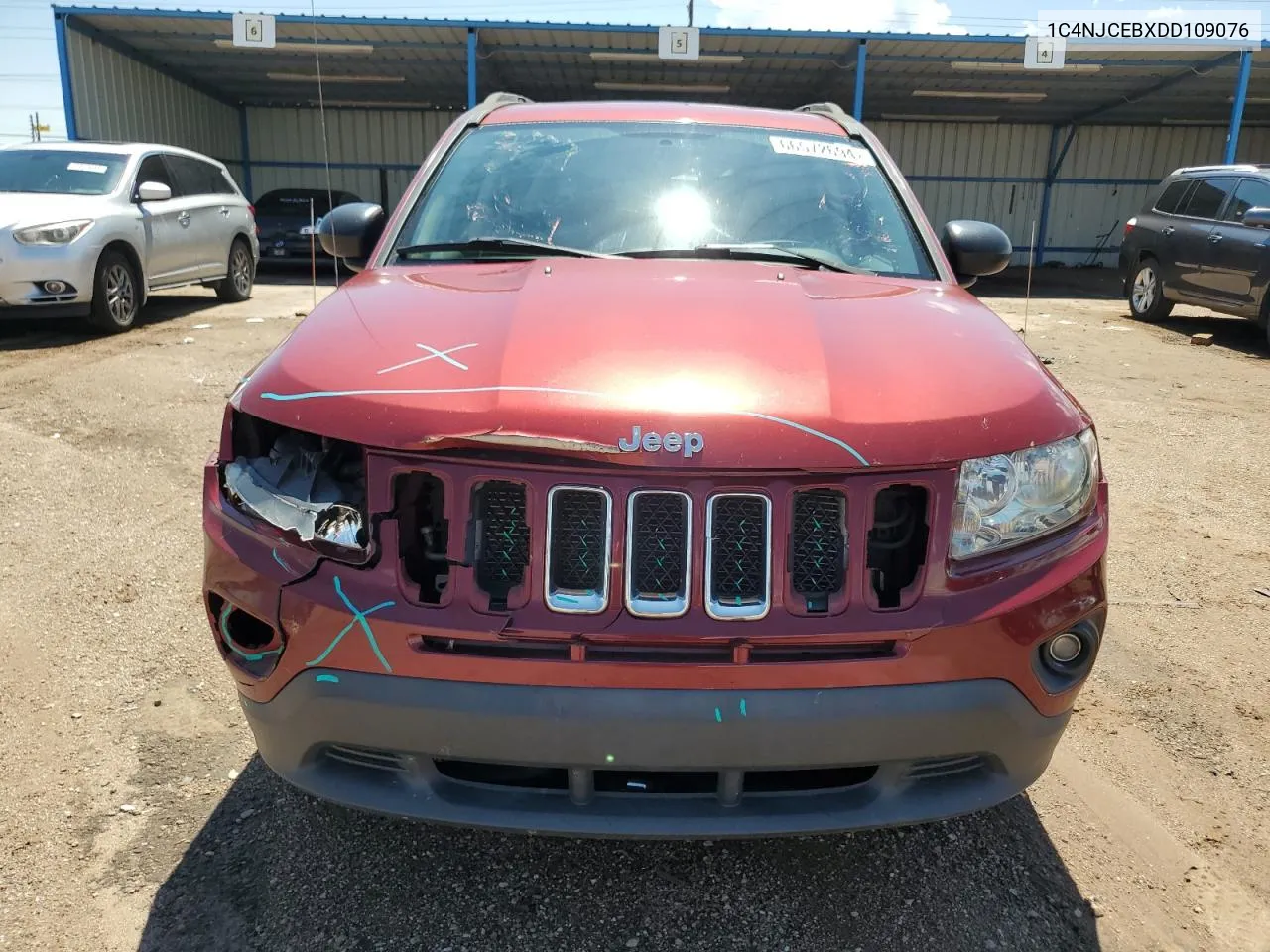 2013 Jeep Compass Latitude VIN: 1C4NJCEBXDD109076 Lot: 66572694