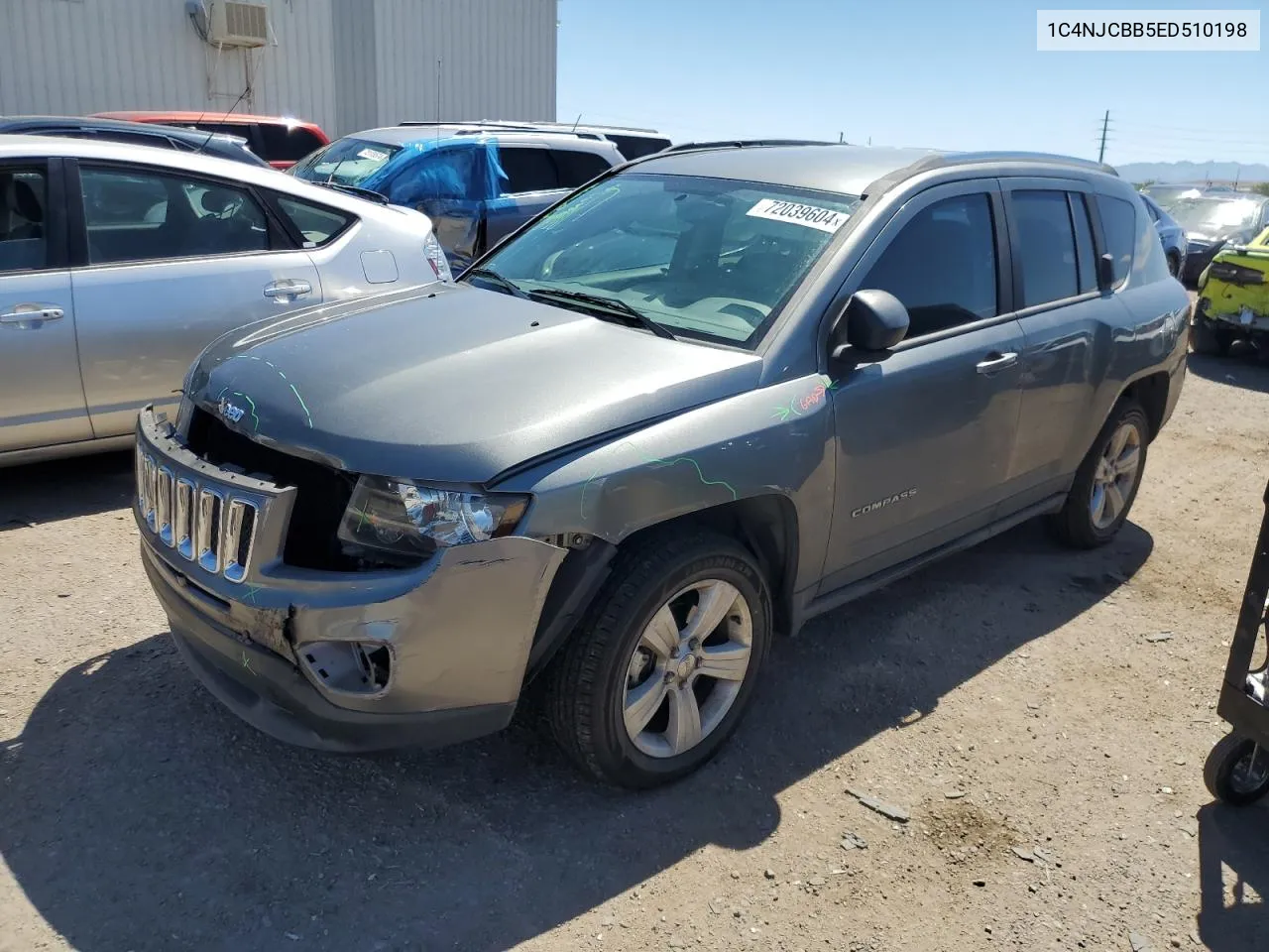 2014 Jeep Compass Sport VIN: 1C4NJCBB5ED510198 Lot: 72039604