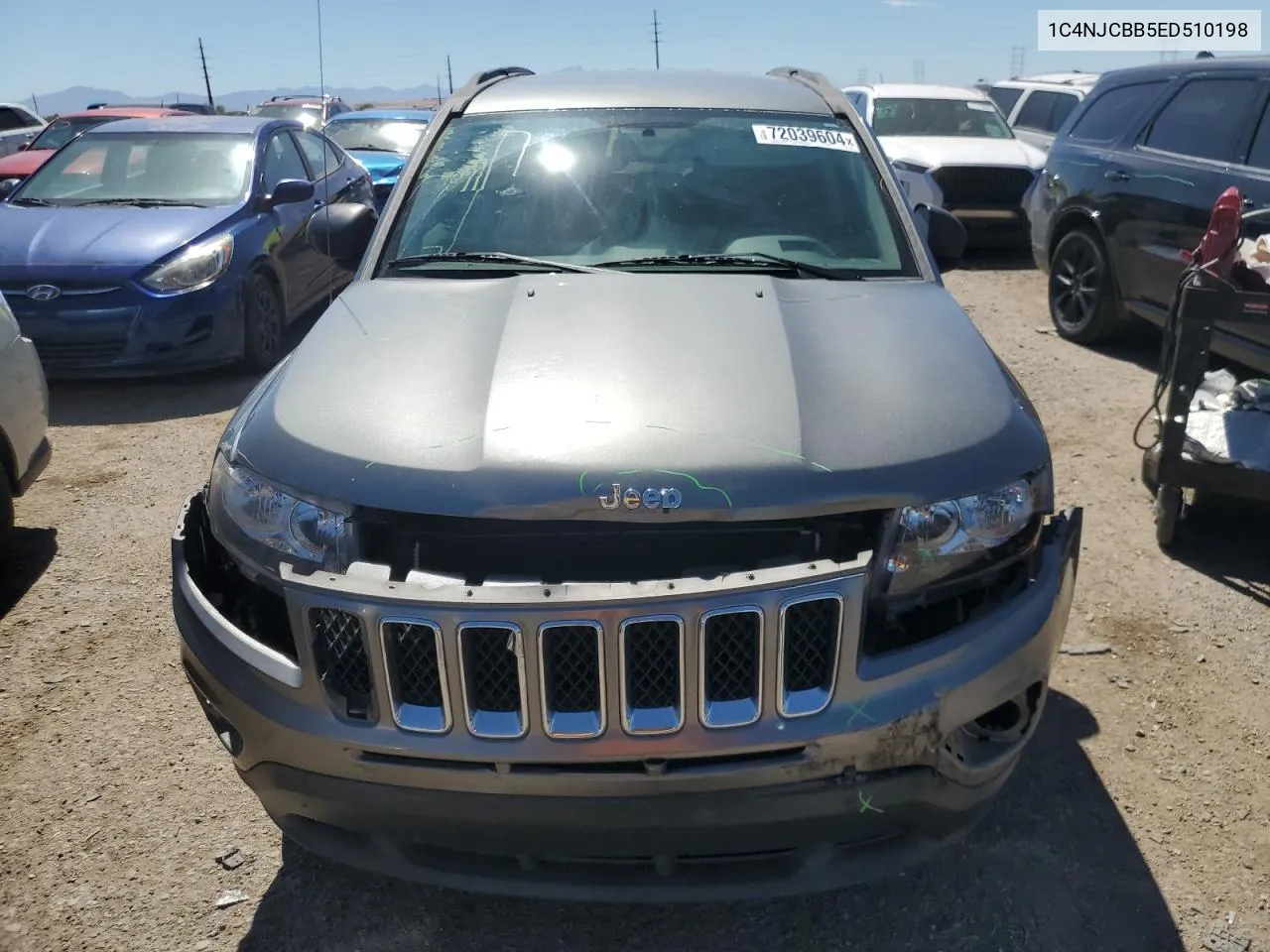 2014 Jeep Compass Sport VIN: 1C4NJCBB5ED510198 Lot: 72039604