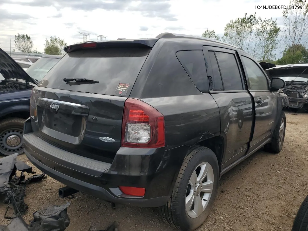 2015 Jeep Compass Latitude VIN: 1C4NJDEB6FD151799 Lot: 70048284