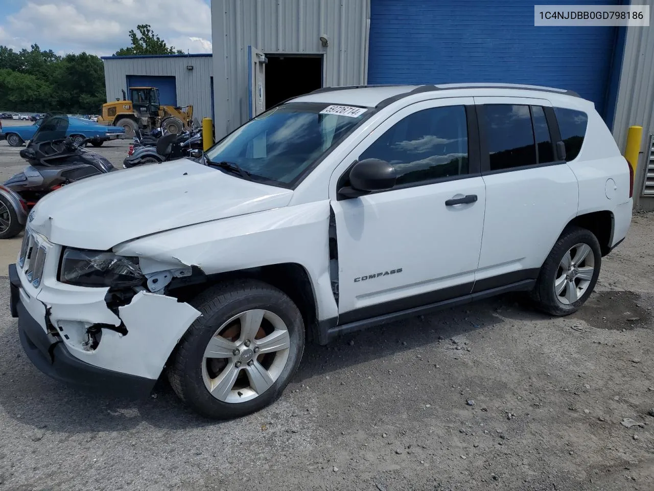 2016 Jeep Compass Sport VIN: 1C4NJDBB0GD798186 Lot: 59726714