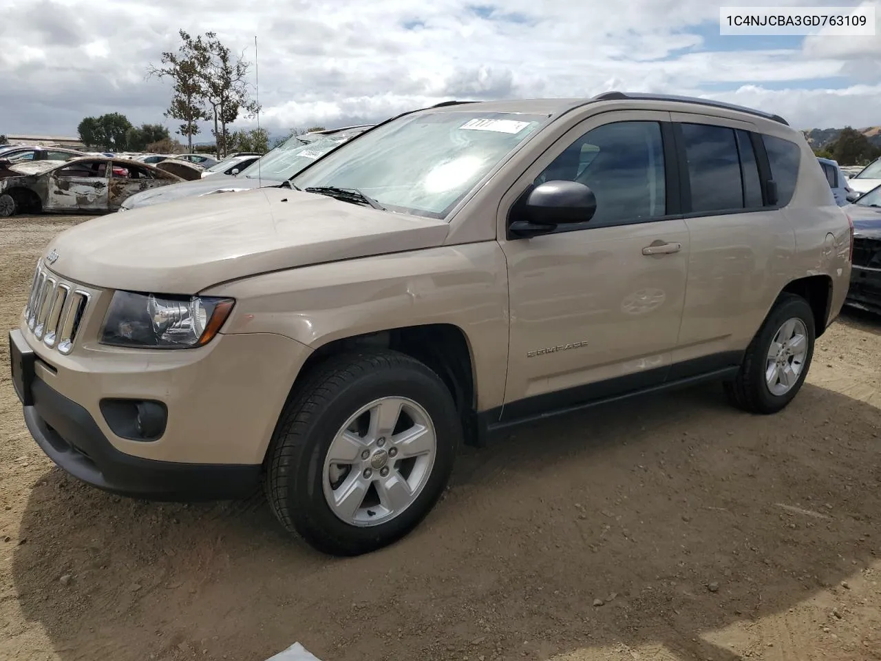 2016 Jeep Compass Sport VIN: 1C4NJCBA3GD763109 Lot: 71772514