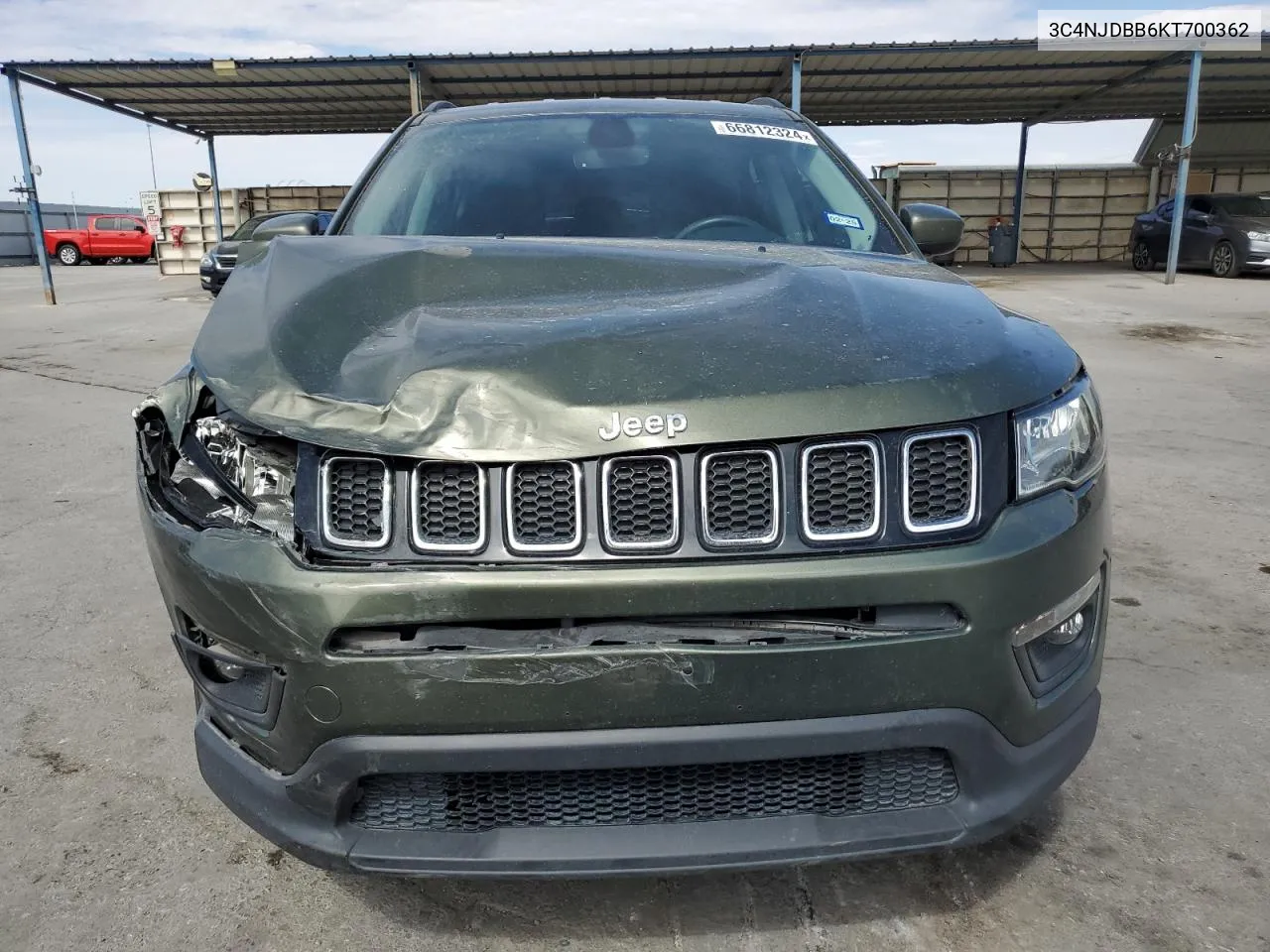 2019 Jeep Compass Latitude VIN: 3C4NJDBB6KT700362 Lot: 66812324