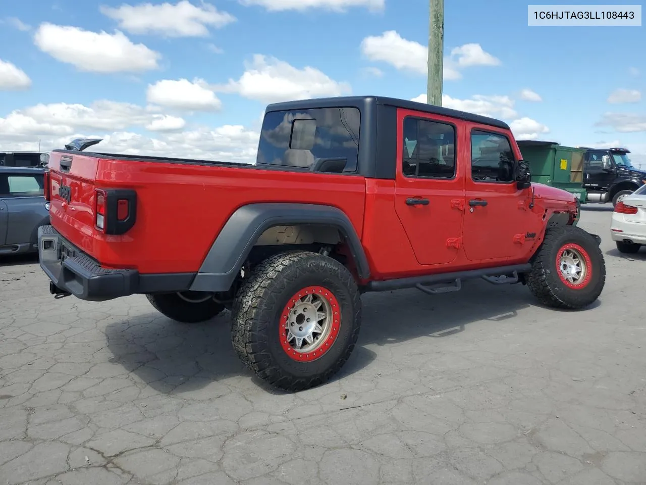 2020 Jeep Gladiator Sport VIN: 1C6HJTAG3LL108443 Lot: 71816794