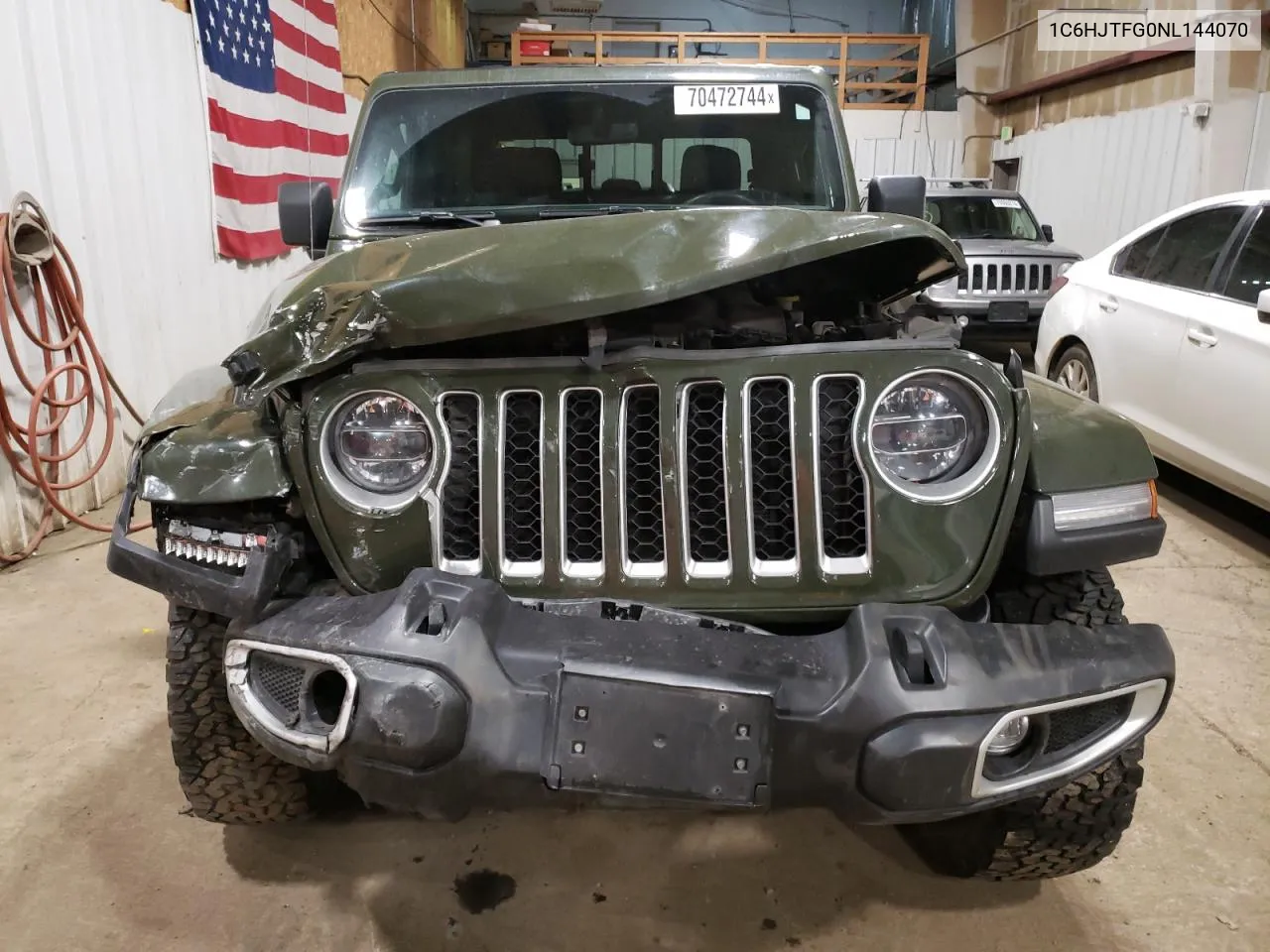 2022 Jeep Gladiator Overland VIN: 1C6HJTFG0NL144070 Lot: 70472744