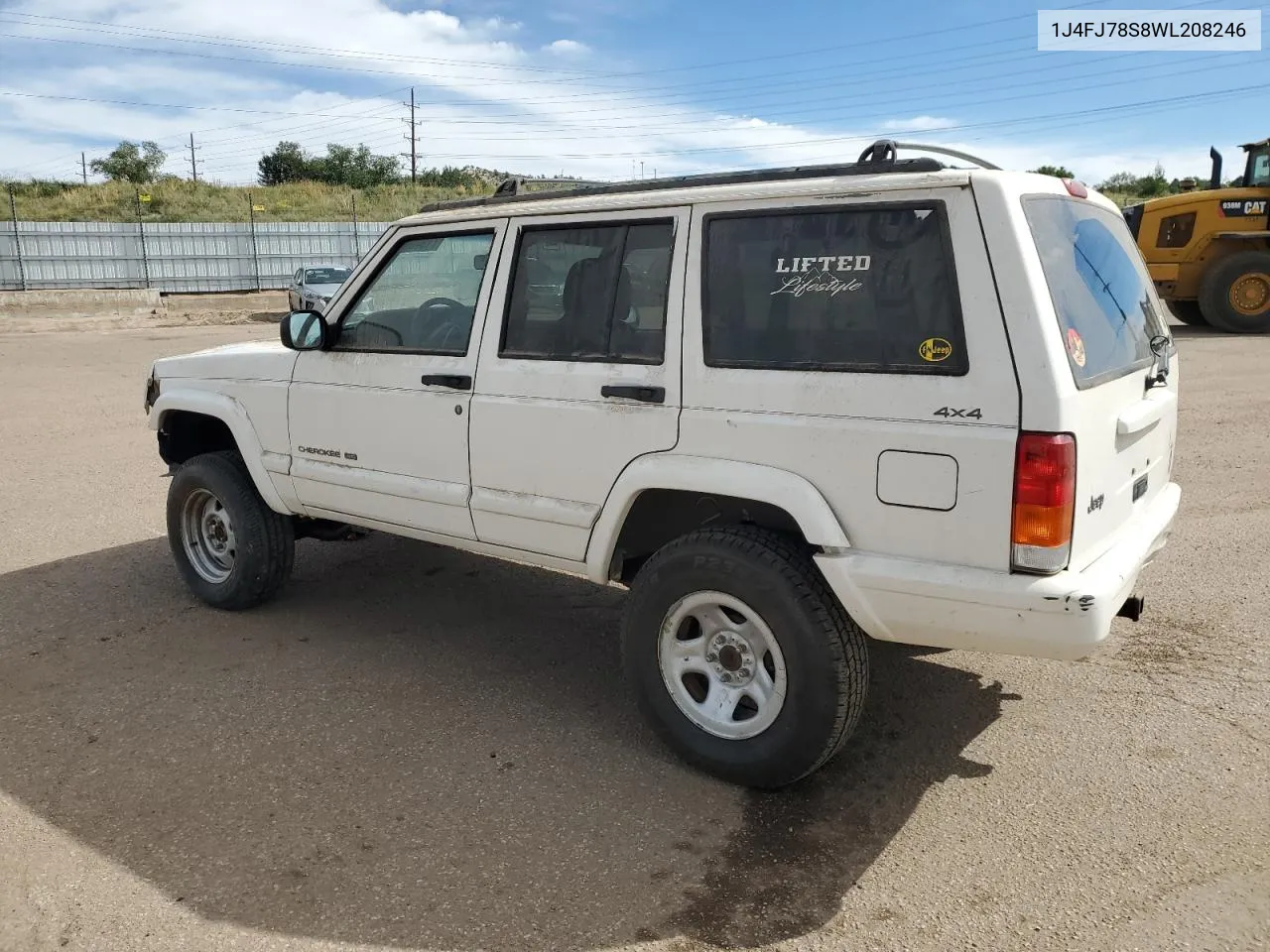 1998 Jeep Cherokee Limited VIN: 1J4FJ78S8WL208246 Lot: 71940034