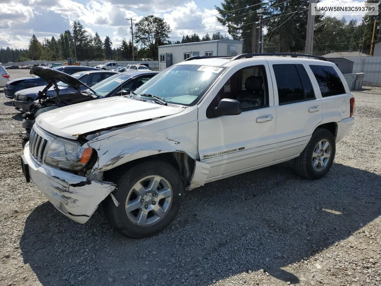 2003 Jeep Grand Cherokee Limited VIN: 1J4GW58N83C593789 Lot: 68576964