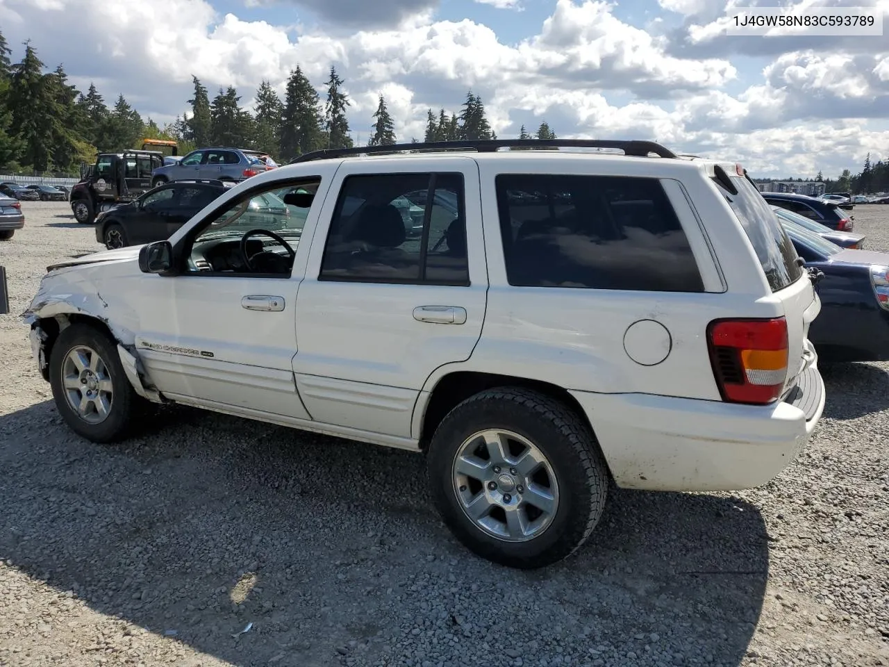 2003 Jeep Grand Cherokee Limited VIN: 1J4GW58N83C593789 Lot: 68576964