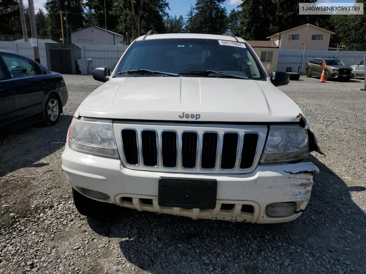 2003 Jeep Grand Cherokee Limited VIN: 1J4GW58N83C593789 Lot: 68576964