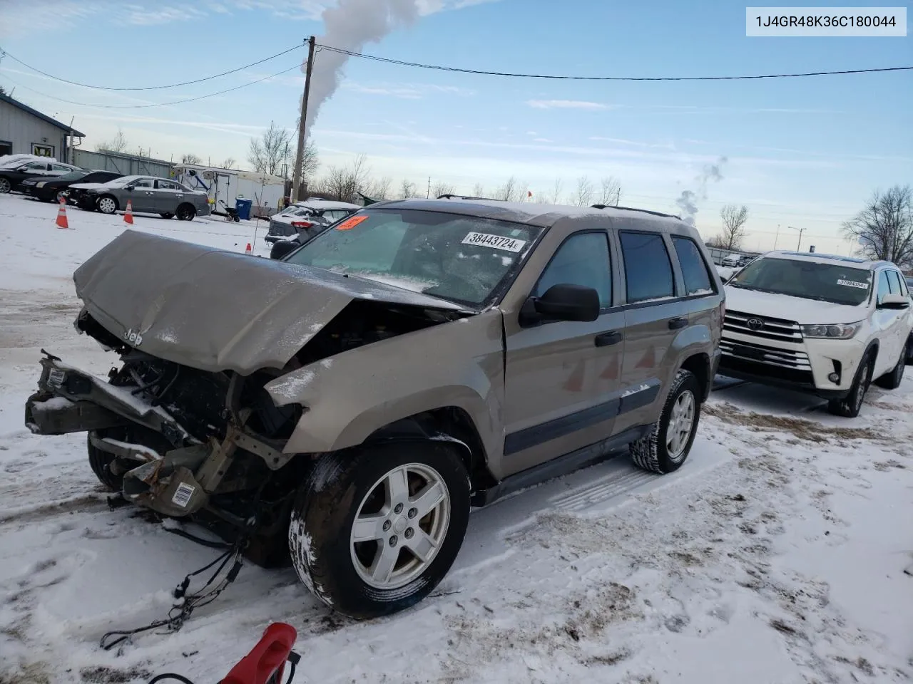 2006 Jeep Grand Cherokee Laredo VIN: 1J4GR48K36C180044 Lot: 38443724