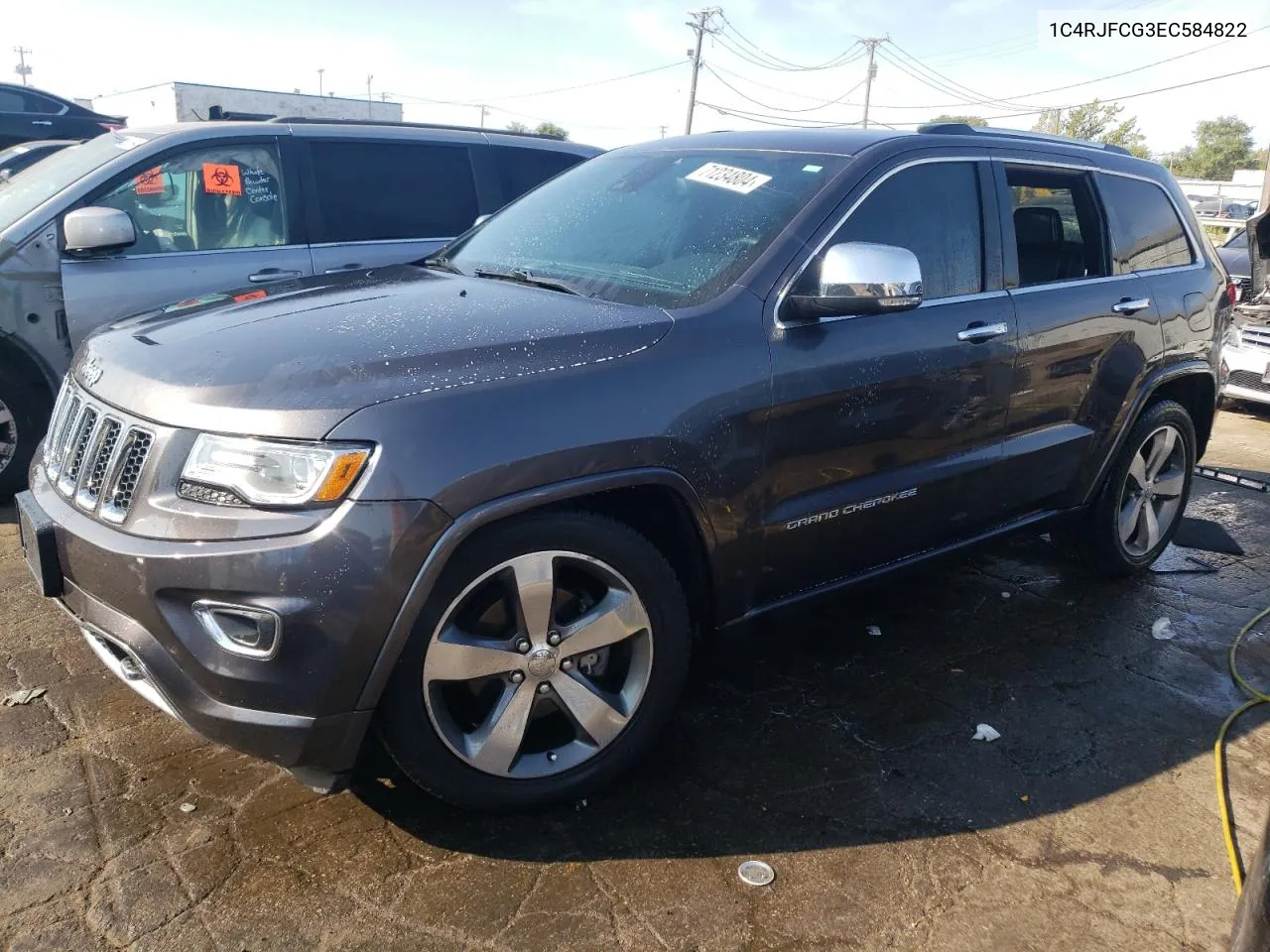 2014 Jeep Grand Cherokee Overland VIN: 1C4RJFCG3EC584822 Lot: 71234804