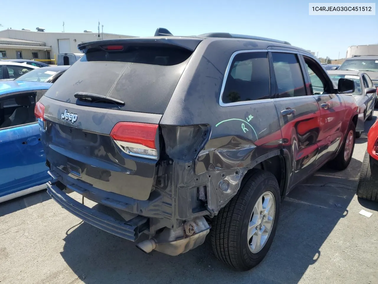 2016 Jeep Grand Cherokee Laredo VIN: 1C4RJEAG3GC451512 Lot: 61128274