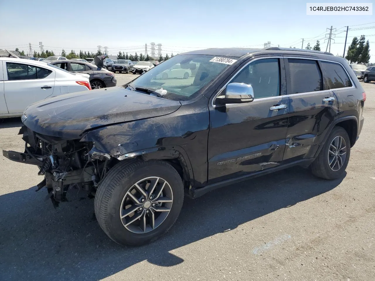 2017 Jeep Grand Cherokee Limited VIN: 1C4RJEBG2HC743362 Lot: 71380784