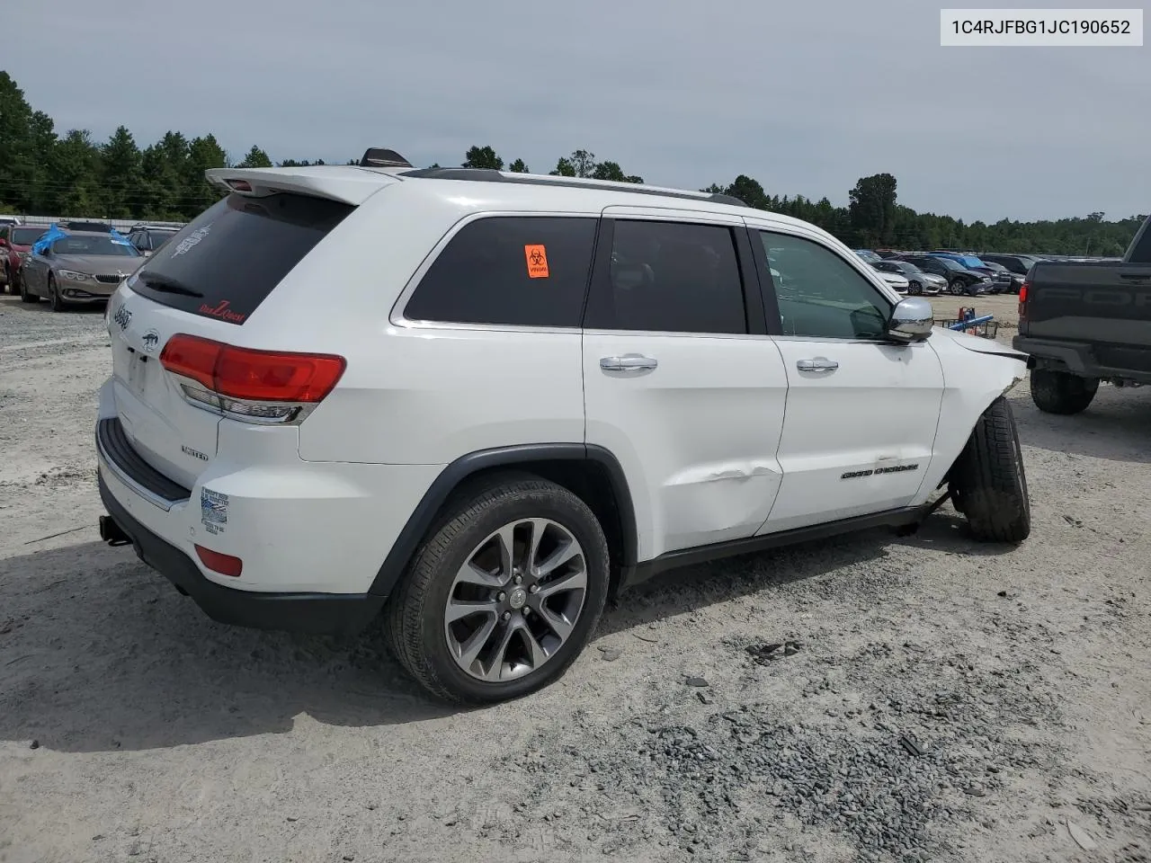 2018 Jeep Grand Cherokee Limited VIN: 1C4RJFBG1JC190652 Lot: 70892274