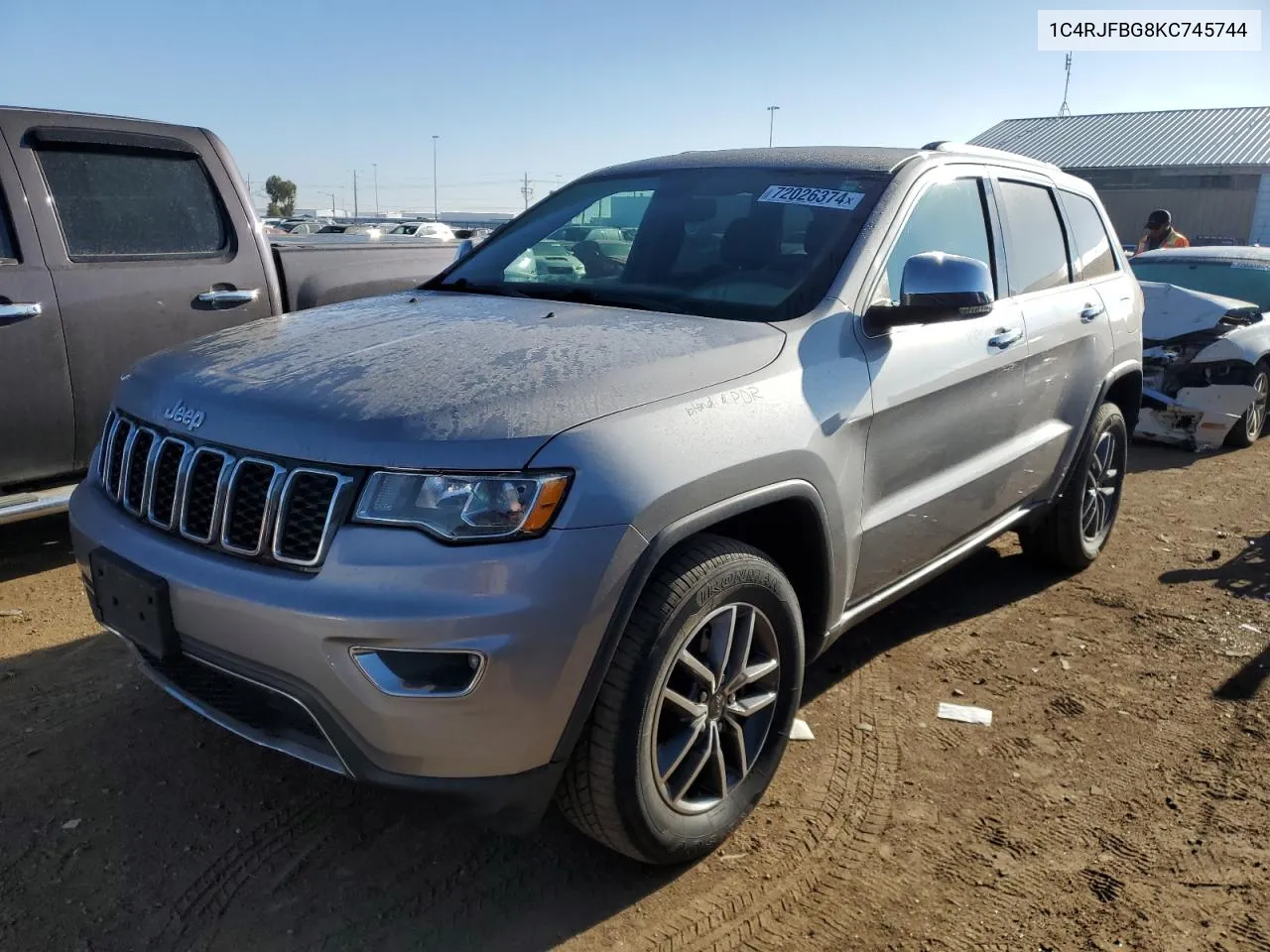 2019 Jeep Grand Cherokee Limited VIN: 1C4RJFBG8KC745744 Lot: 72026374