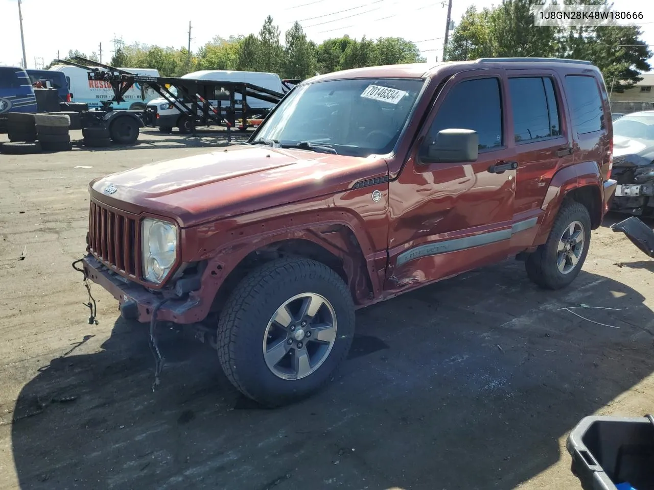 2008 Jeep Liberty Sport VIN: 1J8GN28K48W180666 Lot: 70146334