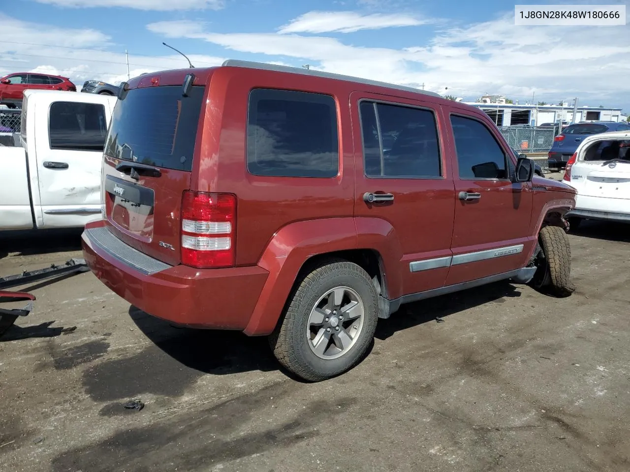 2008 Jeep Liberty Sport VIN: 1J8GN28K48W180666 Lot: 70146334