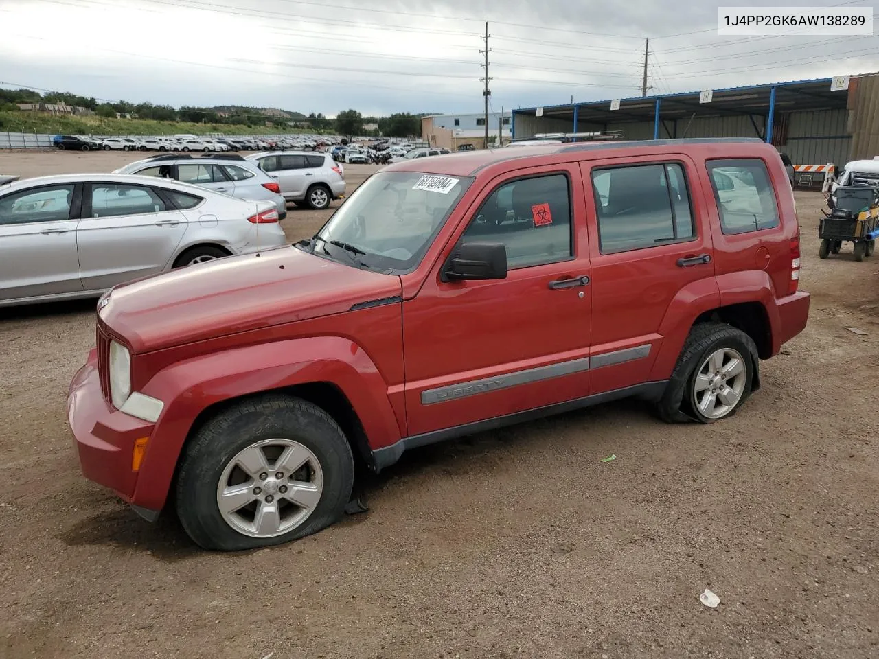 2010 Jeep Liberty Sport VIN: 1J4PP2GK6AW138289 Lot: 68759684