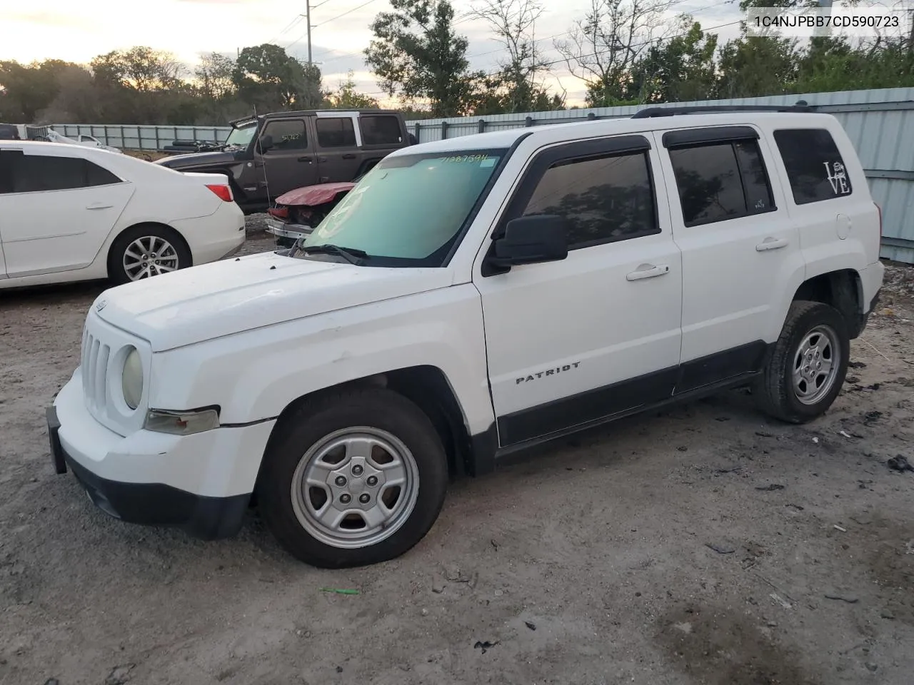 2012 Jeep Patriot Sport VIN: 1C4NJPBB7CD590723 Lot: 71287594