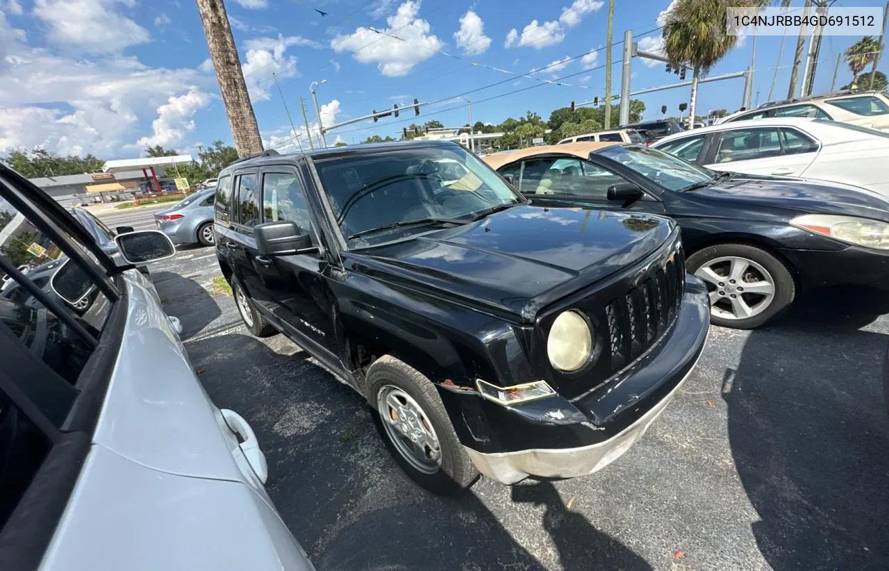 2016 Jeep Patriot Sport VIN: 1C4NJRBB4GD691512 Lot: 72434434