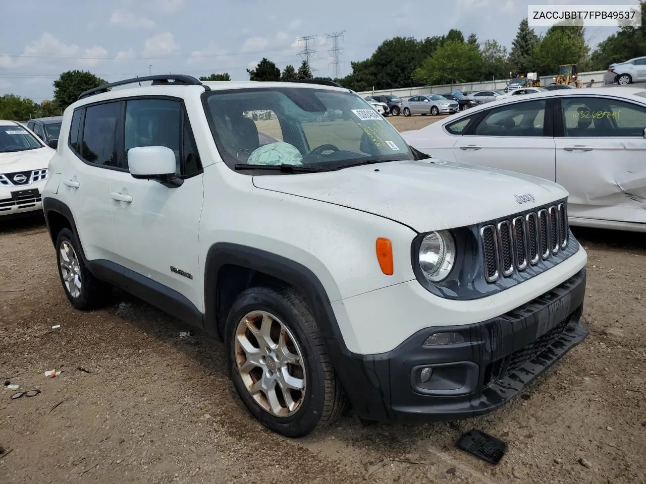 2015 Jeep Renegade Latitude VIN: ZACCJBBT7FPB49537 Lot: 63924054