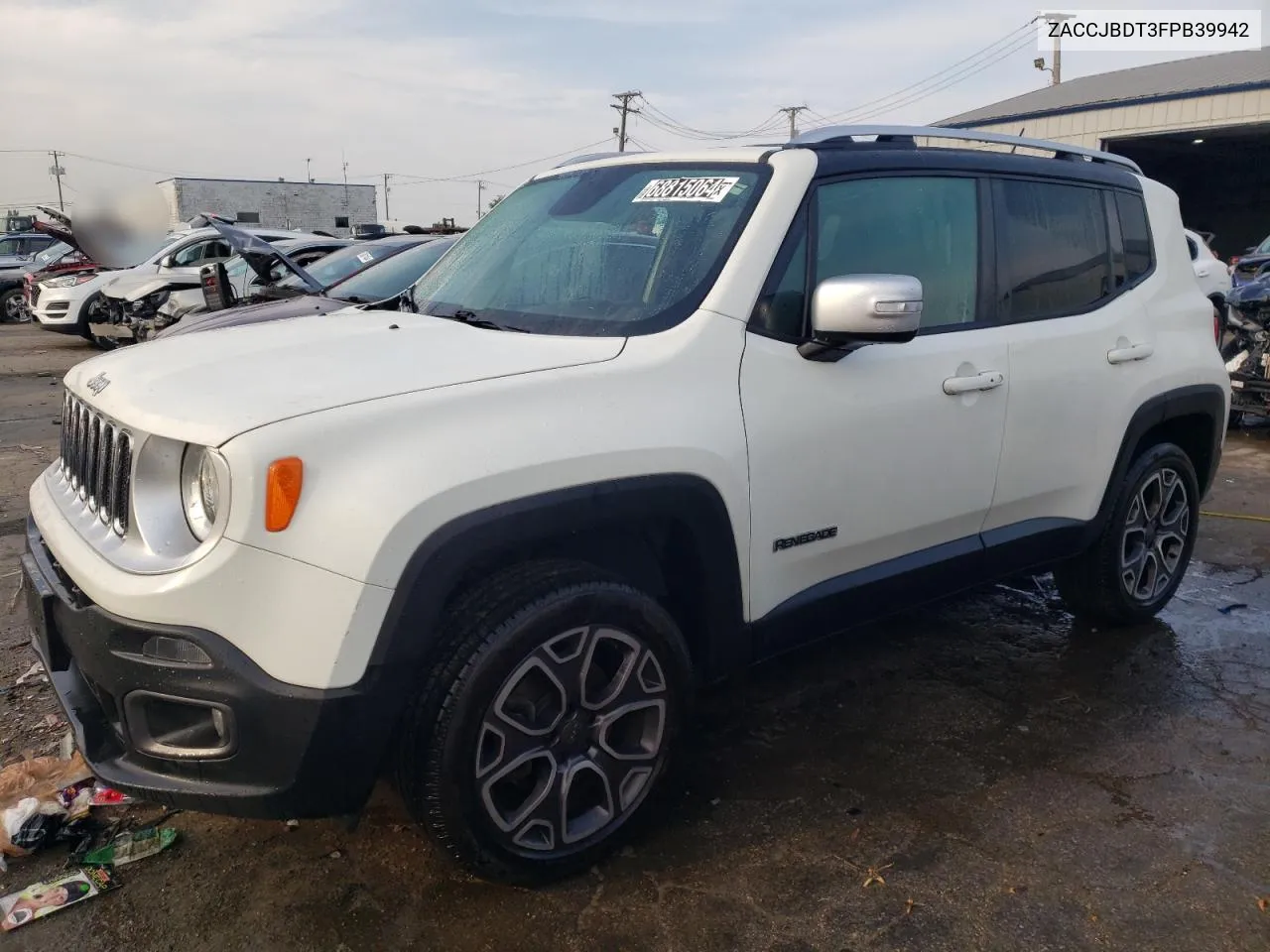 2015 Jeep Renegade Limited VIN: ZACCJBDT3FPB39942 Lot: 68815064