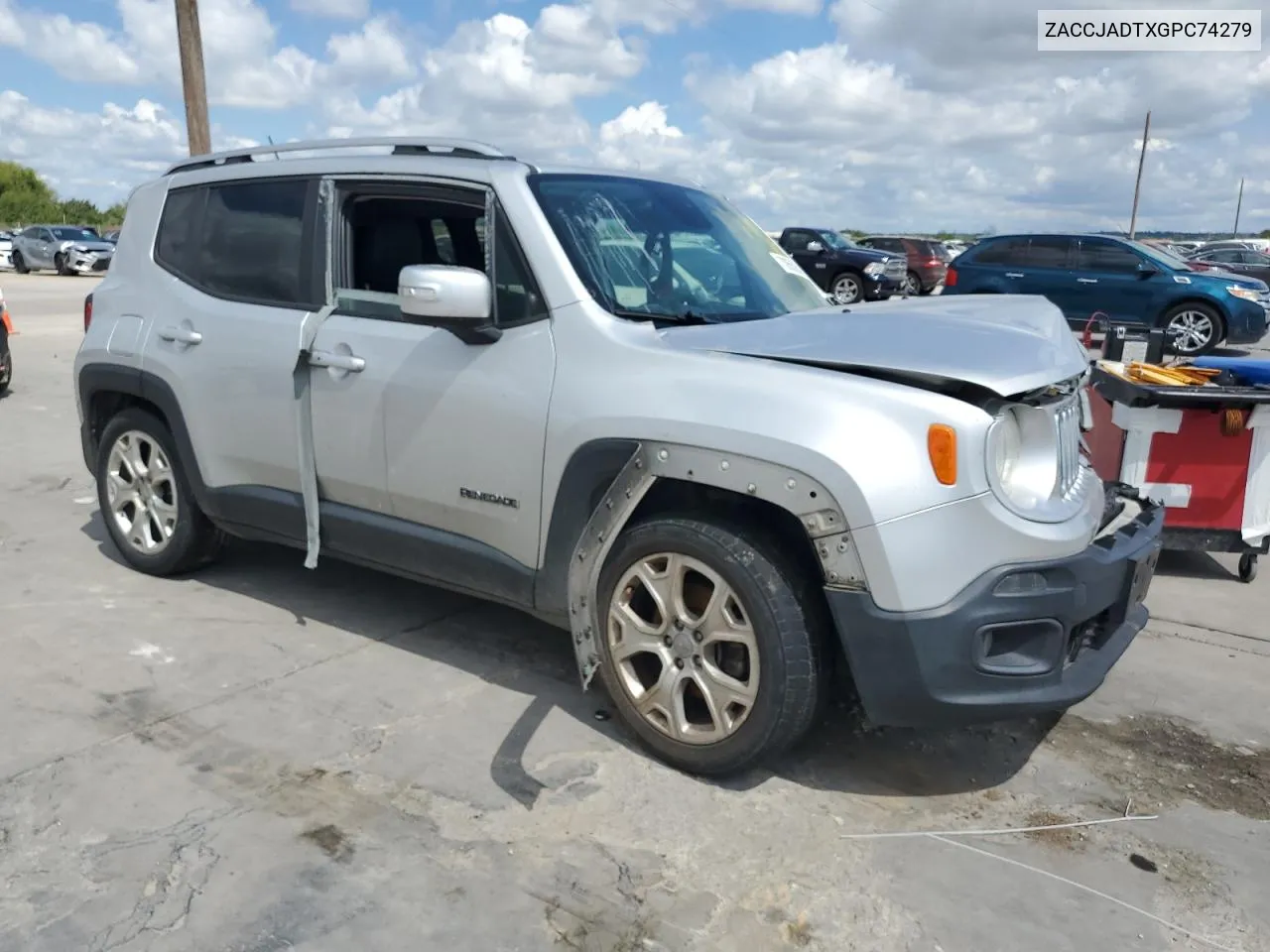 2016 Jeep Renegade Limited VIN: ZACCJADTXGPC74279 Lot: 70856264