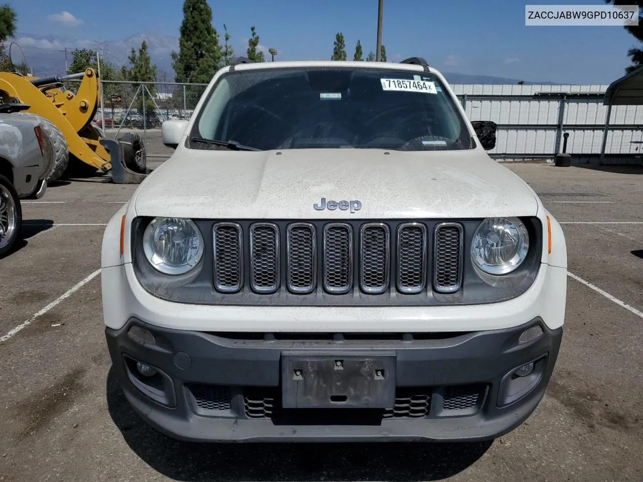 2016 Jeep Renegade Latitude VIN: ZACCJABW9GPD10637 Lot: 71857464