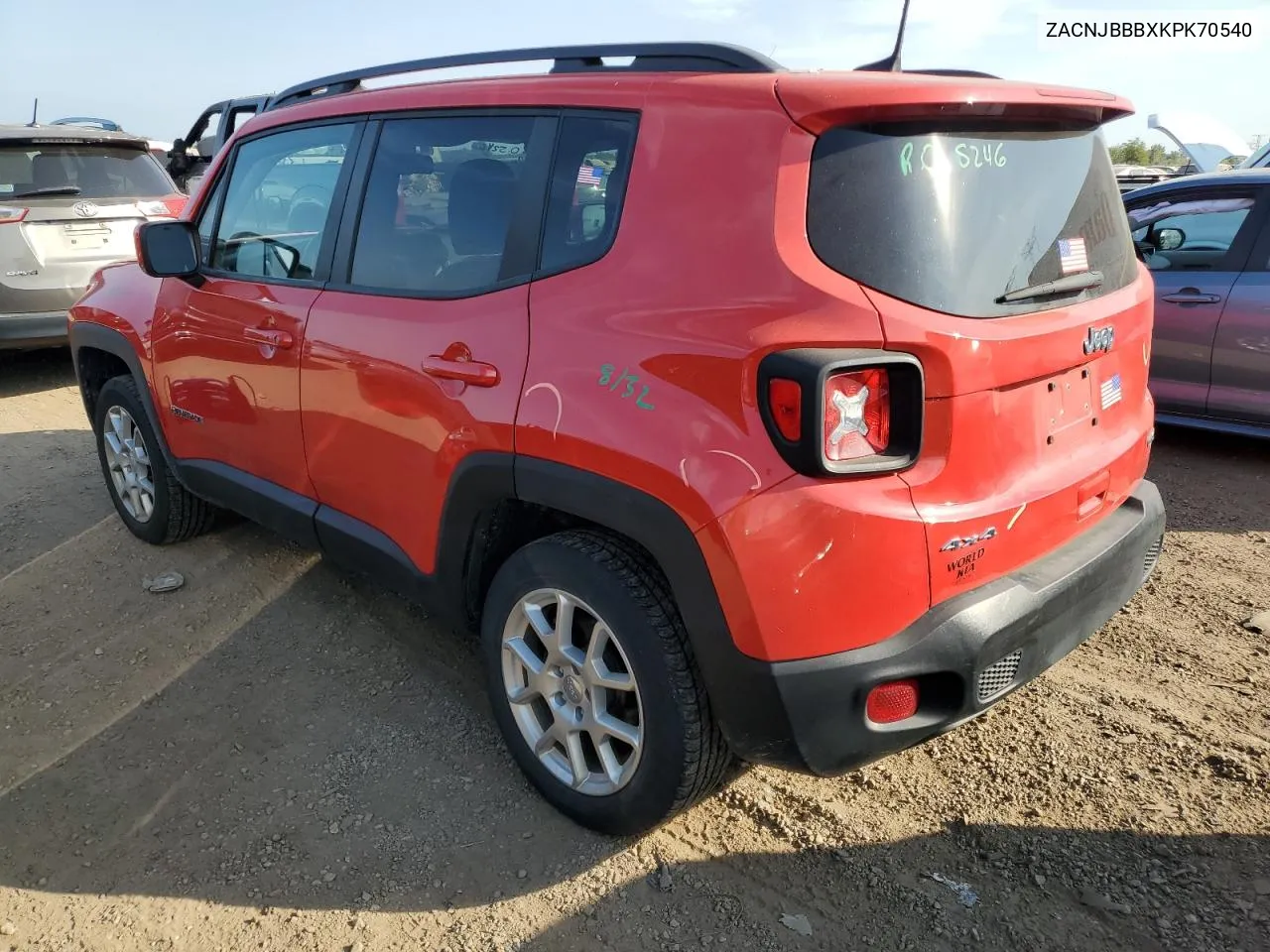 ZACNJBBBXKPK70540 2019 Jeep Renegade Latitude