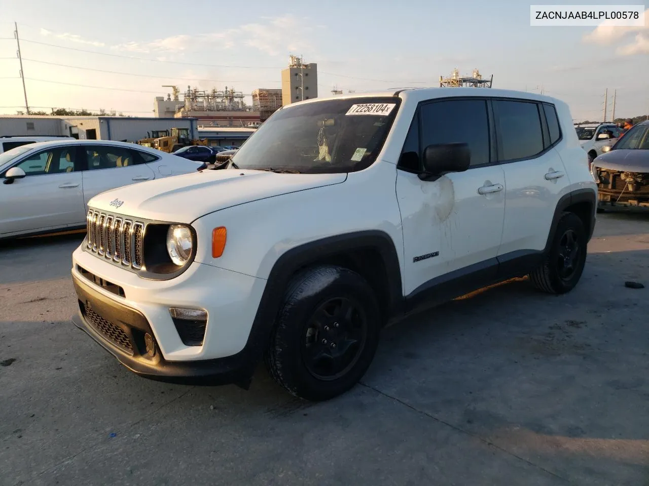 ZACNJAAB4LPL00578 2020 Jeep Renegade Sport