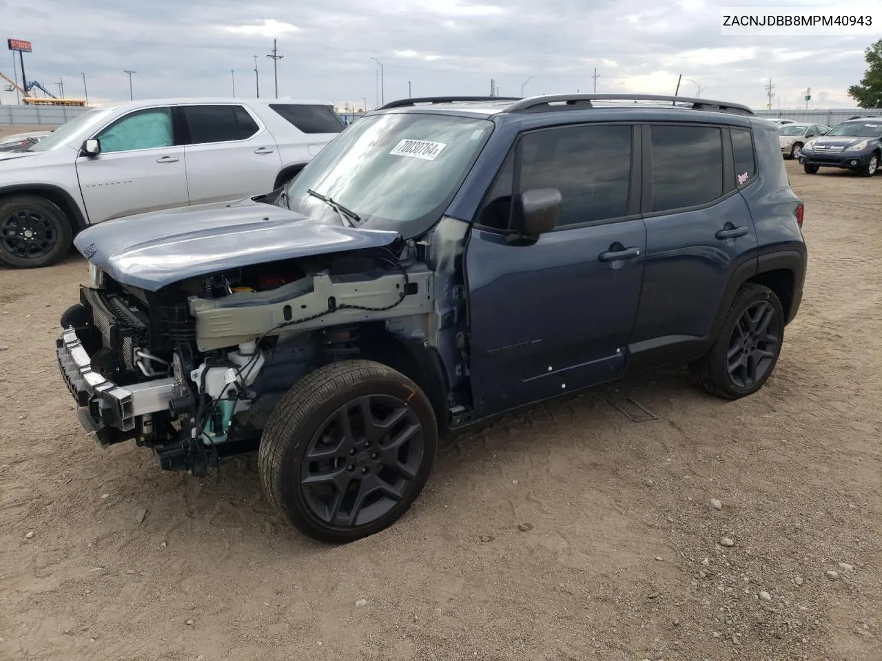 2021 Jeep Renegade Latitude VIN: ZACNJDBB8MPM40943 Lot: 70030764