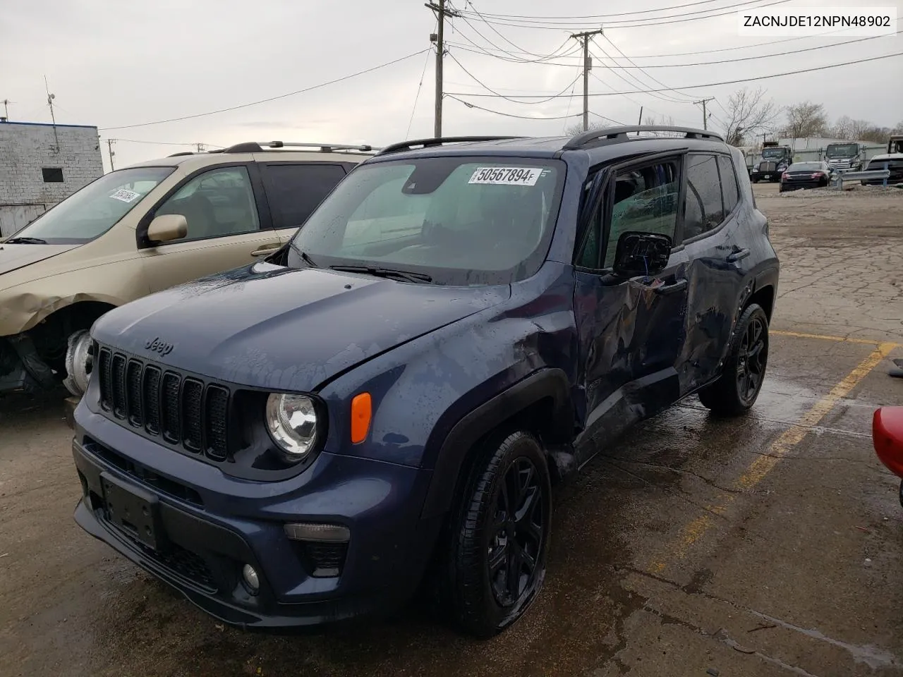 2022 Jeep Renegade Altitude VIN: ZACNJDE12NPN48902 Lot: 50567894