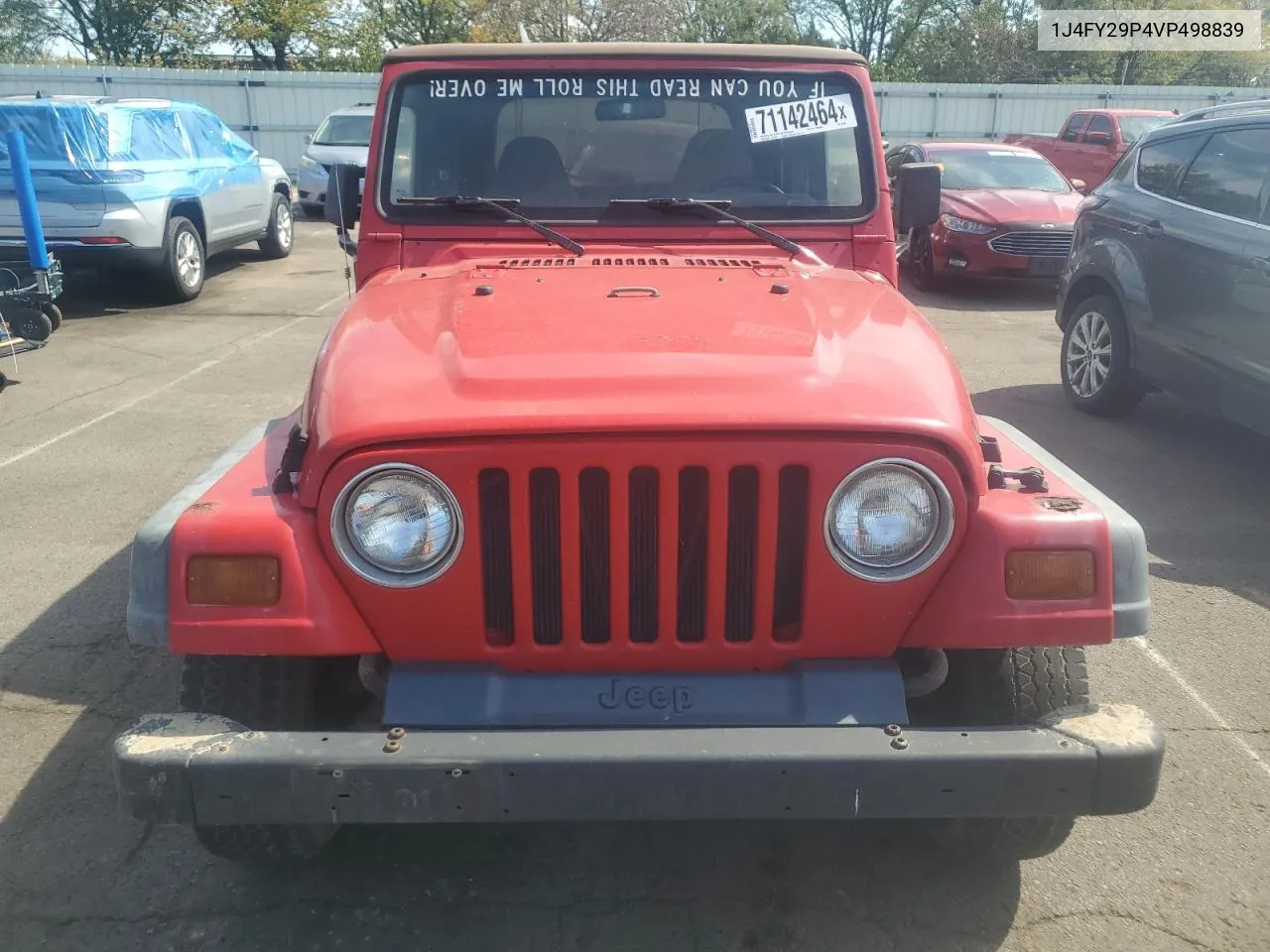 1997 Jeep Wrangler / Tj Se VIN: 1J4FY29P4VP498839 Lot: 71142464