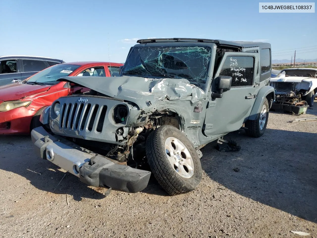 2014 Jeep Wrangler Unlimited Sahara VIN: 1C4BJWEG8EL108337 Lot: 70013624