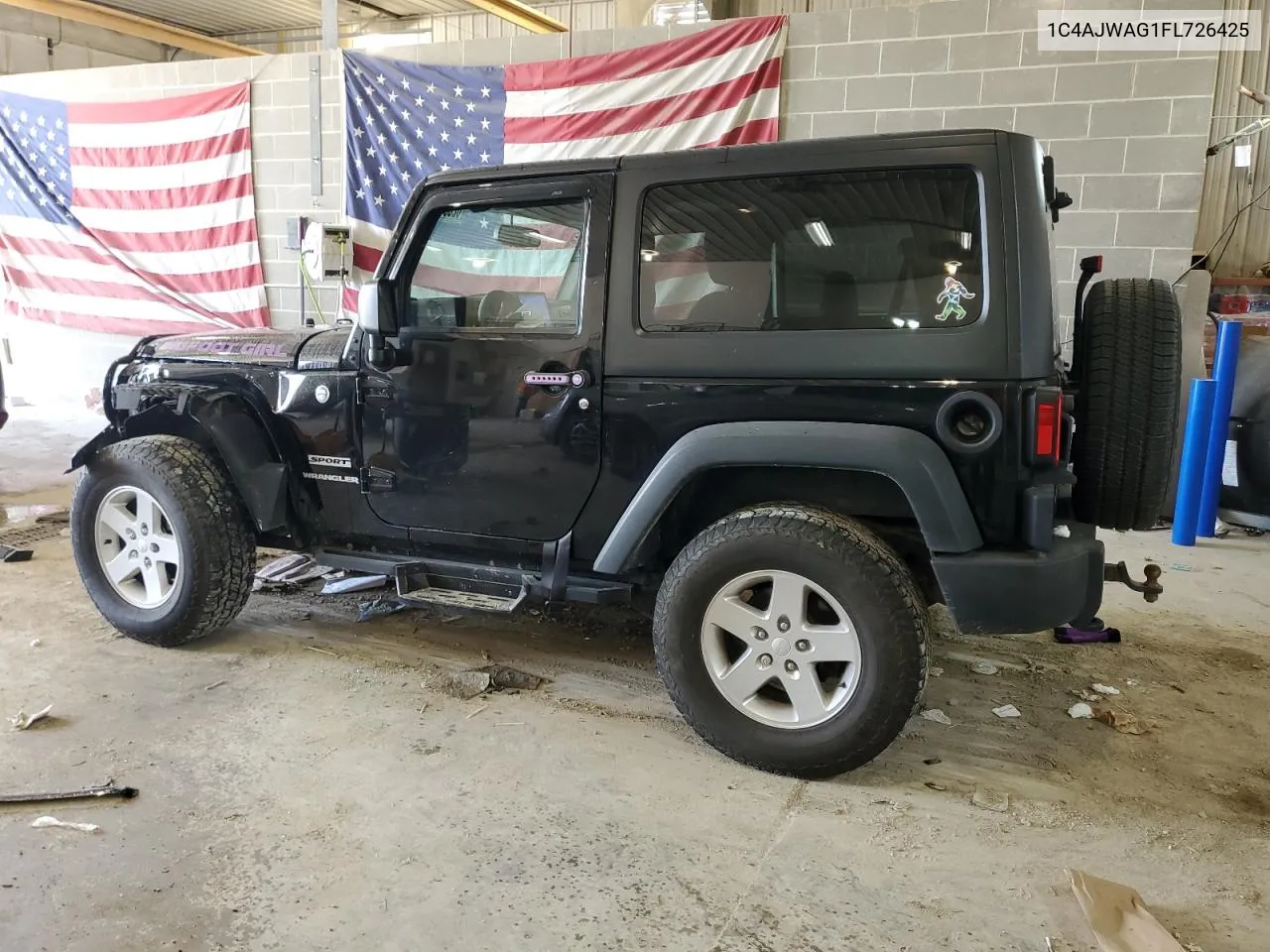 2015 Jeep Wrangler Sport VIN: 1C4AJWAG1FL726425 Lot: 62834374