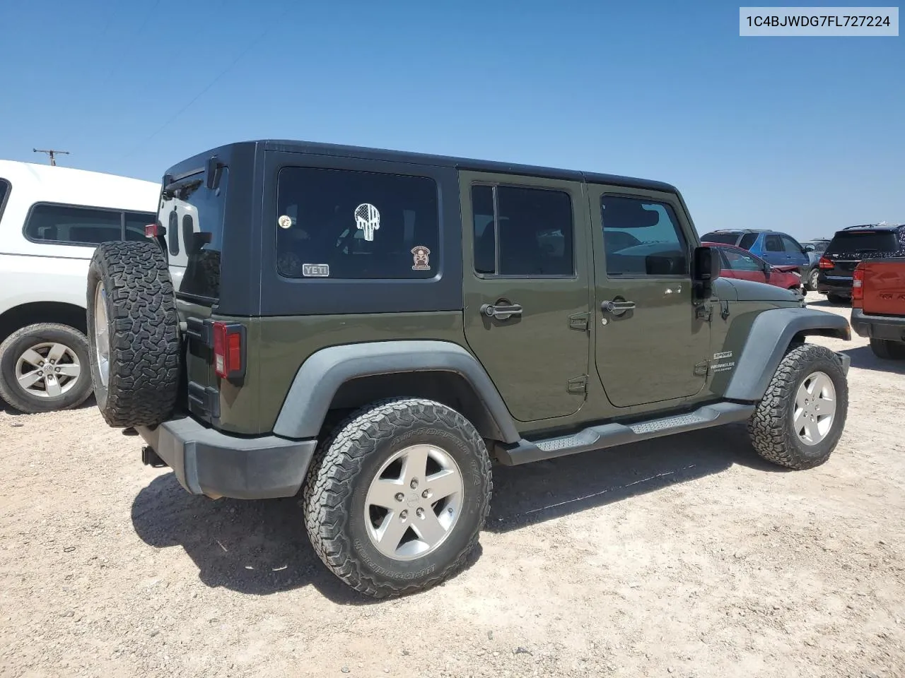 1C4BJWDG7FL727224 2015 Jeep Wrangler Unlimited Sport