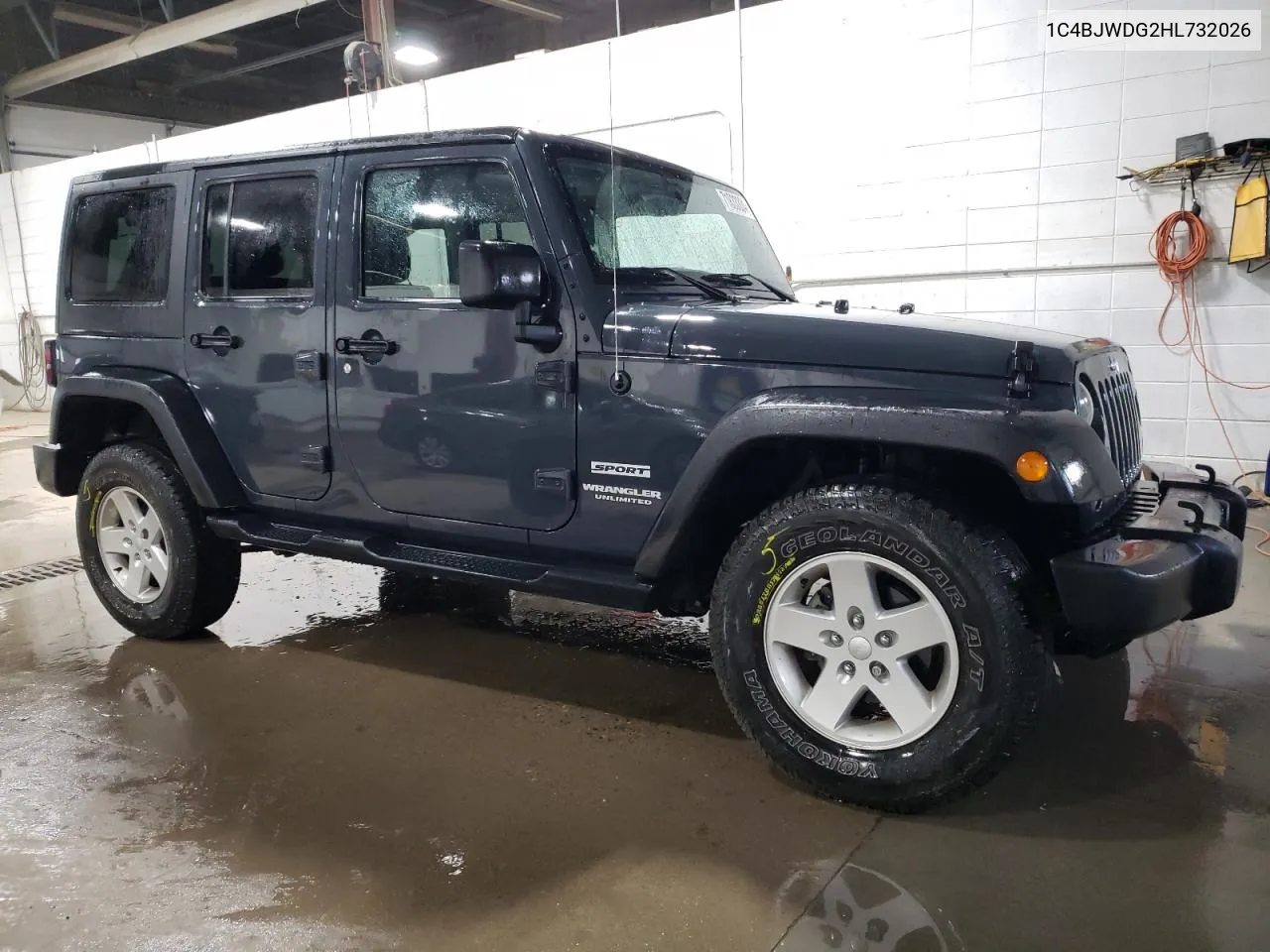 2017 Jeep Wrangler Unlimited Sport VIN: 1C4BJWDG2HL732026 Lot: 71833334