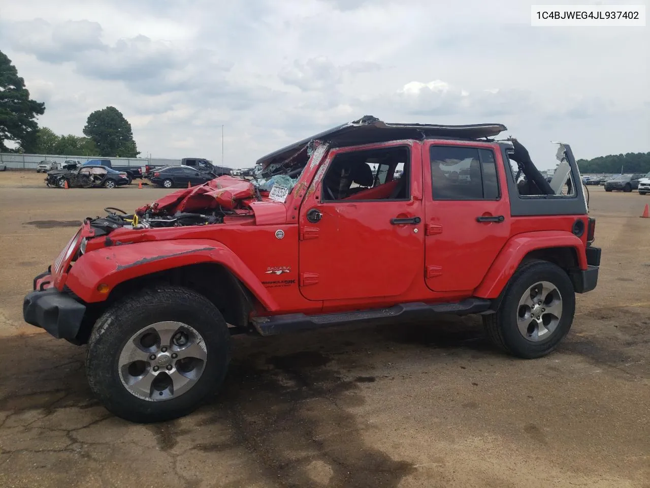 2018 Jeep Wrangler Unlimited Sahara VIN: 1C4BJWEG4JL937402 Lot: 66792534