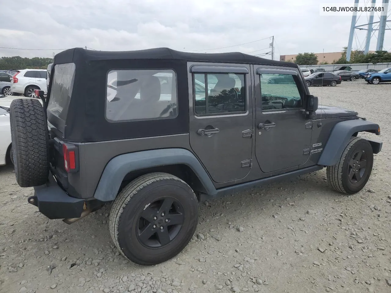 2018 Jeep Wrangler Unlimited Sport VIN: 1C4BJWDG8JL827681 Lot: 71954444