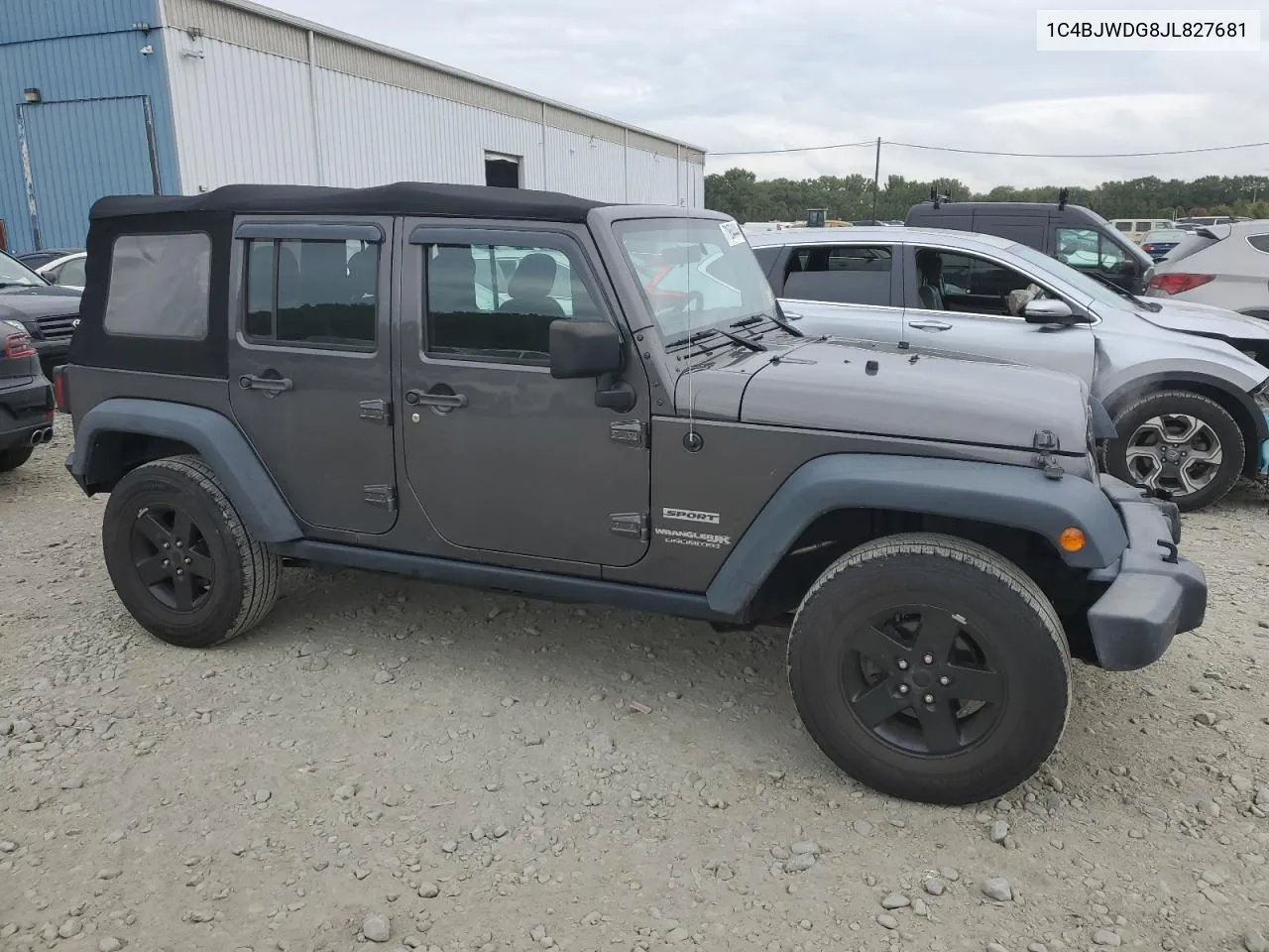 2018 Jeep Wrangler Unlimited Sport VIN: 1C4BJWDG8JL827681 Lot: 71954444