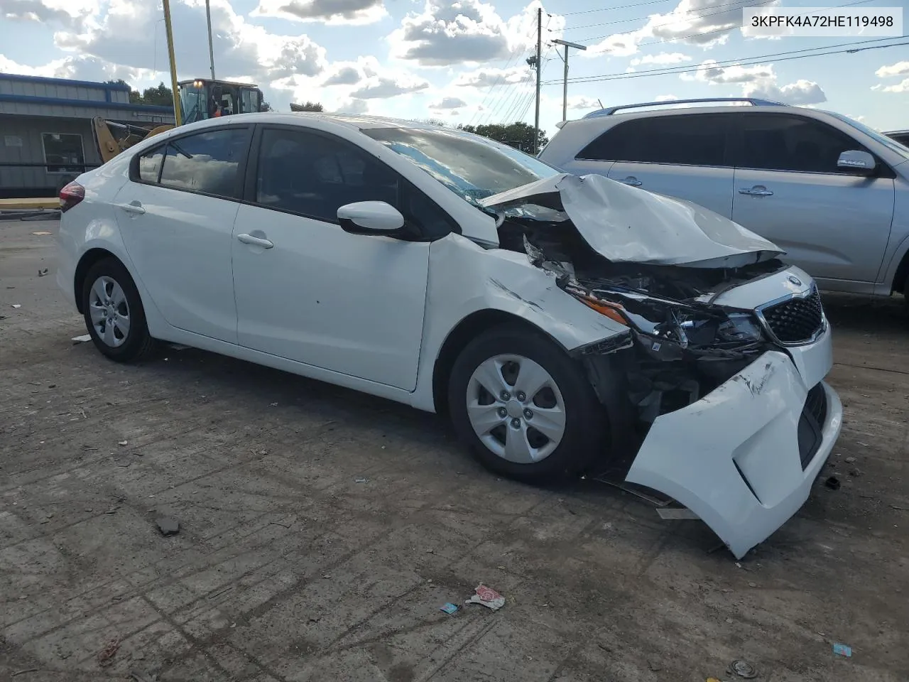 2017 Kia Forte Lx VIN: 3KPFK4A72HE119498 Lot: 71943934