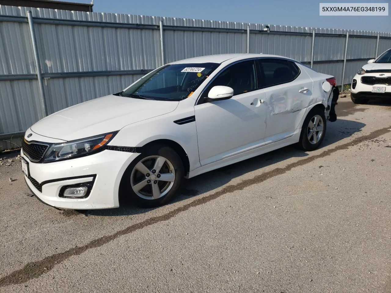 2014 Kia Optima Lx VIN: 5XXGM4A76EG348199 Lot: 62744724