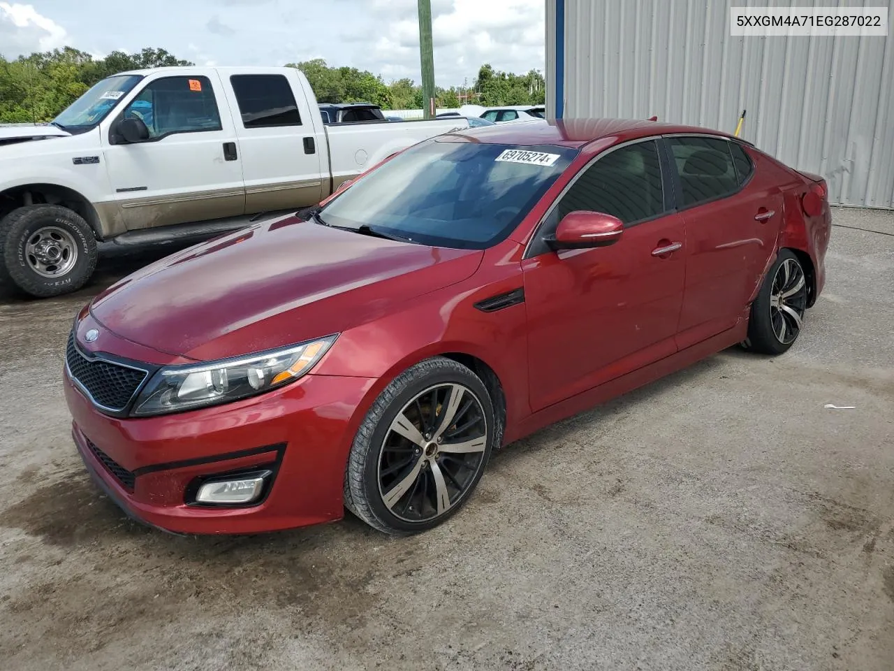 2014 Kia Optima Lx VIN: 5XXGM4A71EG287022 Lot: 69705274