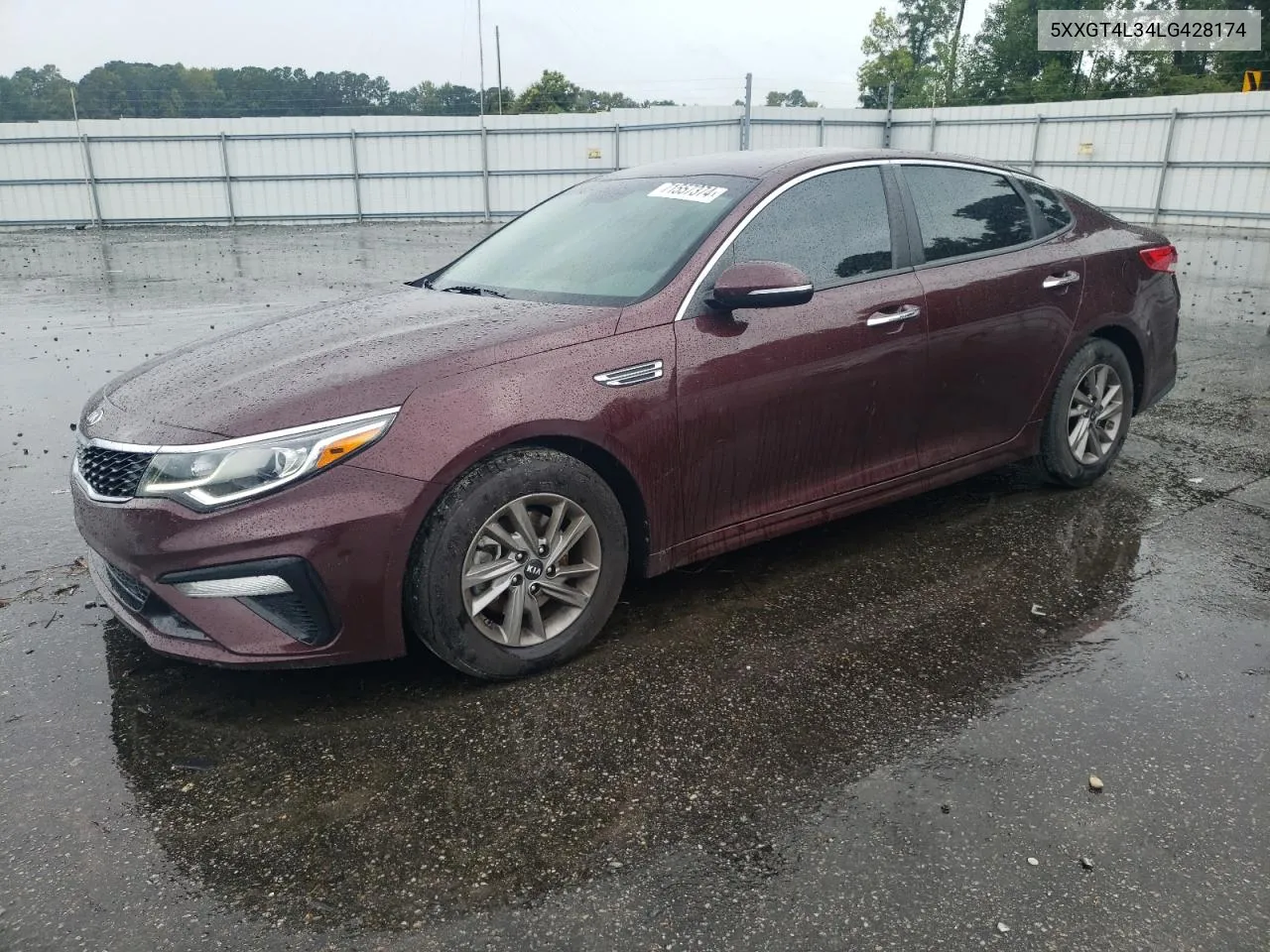 2020 Kia Optima Lx VIN: 5XXGT4L34LG428174 Lot: 71557374