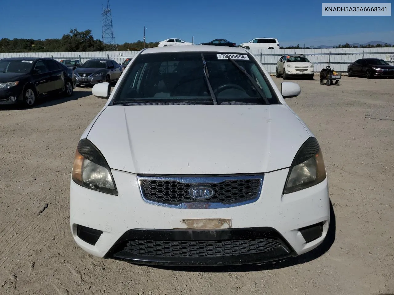 2010 Kia Rio Lx VIN: KNADH5A35A6668341 Lot: 70999694