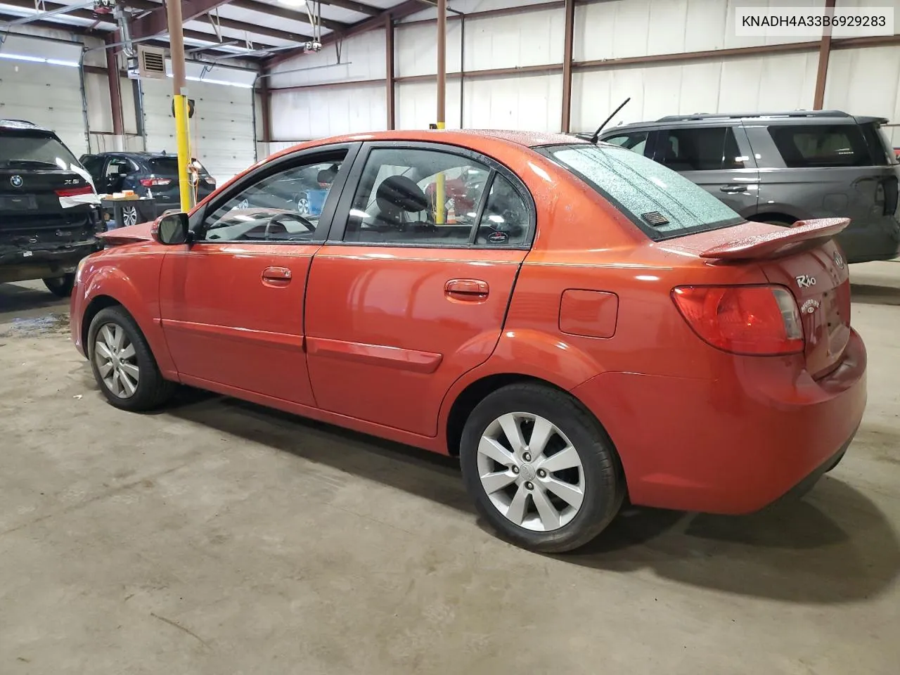 2011 Kia Rio Base VIN: KNADH4A33B6929283 Lot: 70604284