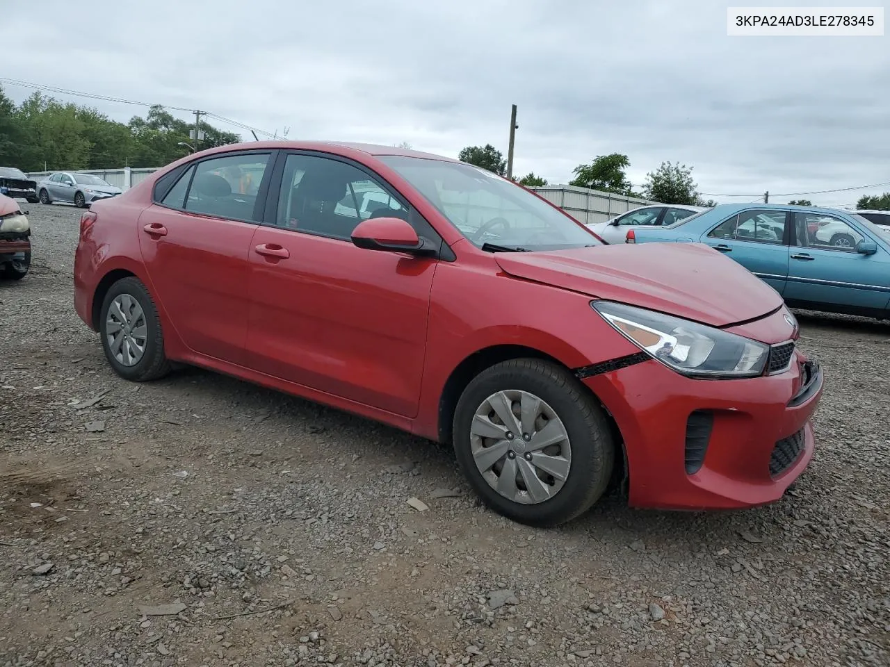 3KPA24AD3LE278345 2020 Kia Rio Lx